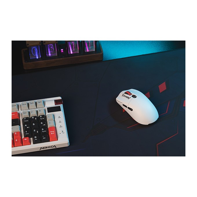 Mysz Marvo MONKA GURU, biała, optyczna, 26000DPI, Tri-Mode