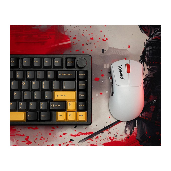 Mysz Marvo MONKA RAPID, biała, optyczna, 12000DPI, Tri-Mode