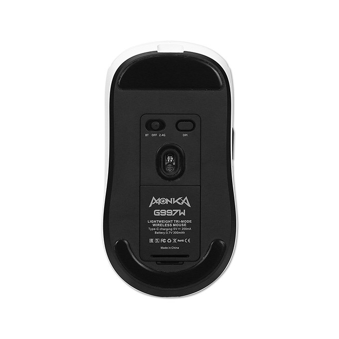 Mysz Marvo MONKA PRIME, biała, optyczna, 26000DPI, Tri-Mode