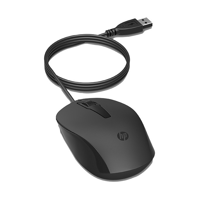 Mysz przewodowa, HP 150, czarna, optyczna, 1600DPI