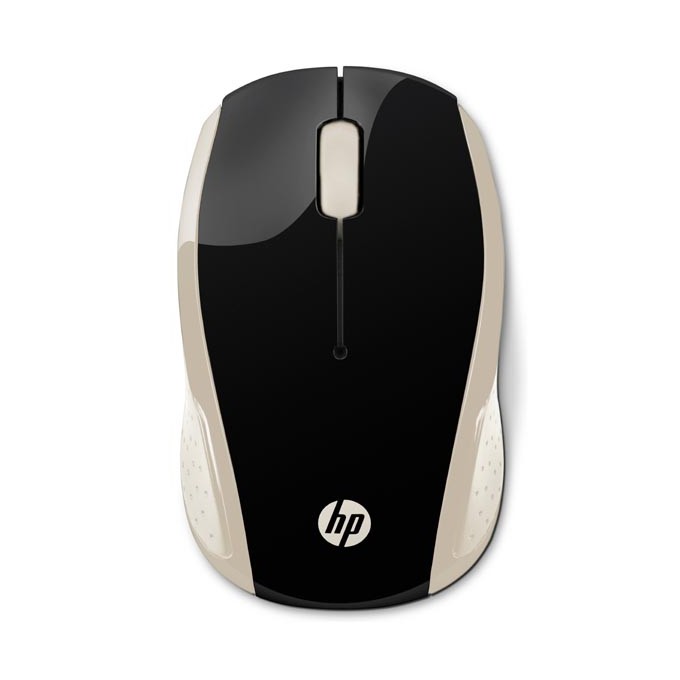 Mysz bezprzewodowa, HP 200 Gold, złota, optyczna, 1000DPI