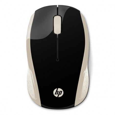 Mysz bezprzewodowa, HP 200 Gold, złota, optyczna, 1000DPI