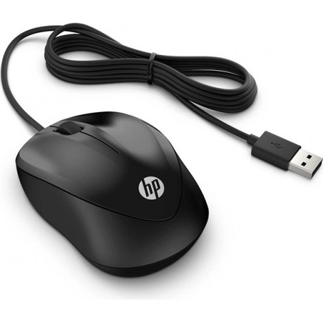 Mysz przewodowa, HP USB Travel Mouse, czarna, optyczna, 1000DPI