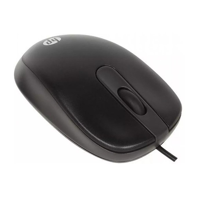 Mysz przewodowa, HP USB Travel Mouse, czarna, optyczna, 1000DPI