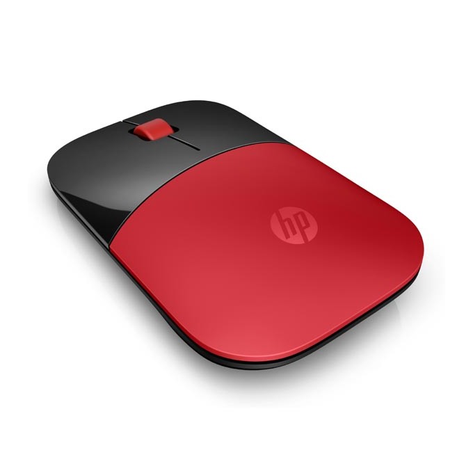 Mysz bezprzewodowa, HP Z3700 Cardinal Red, czerwona, optyczna Blue LED, 1200DPI