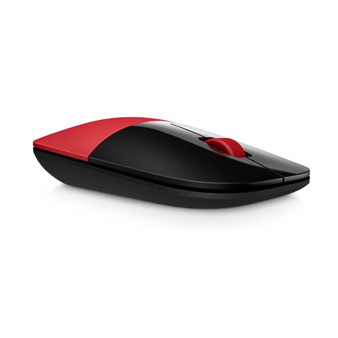 Mysz bezprzewodowa, HP Z3700 Cardinal Red, czerwona, optyczna Blue LED, 1200DPI