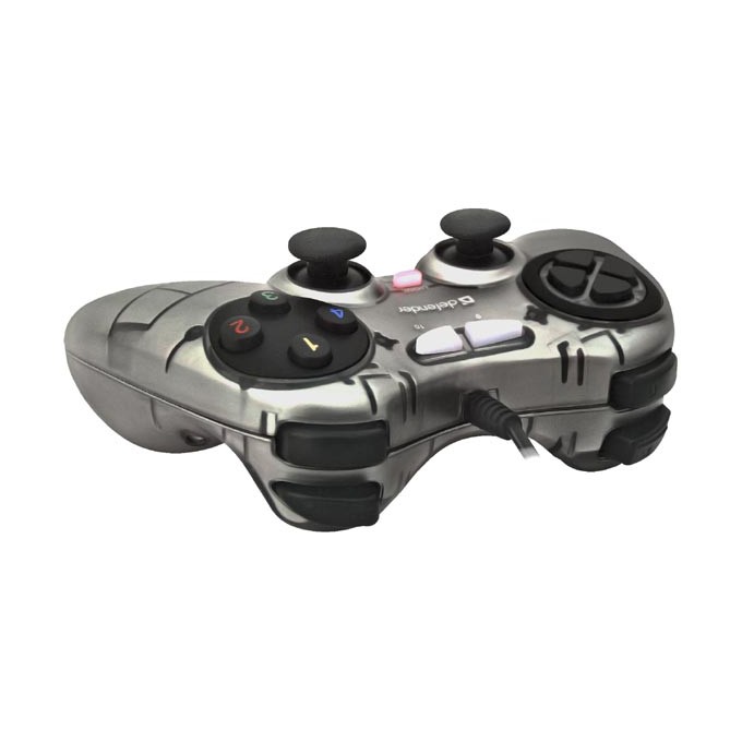 Gamepad Defender Zoom, 10przycisk, USB, szary, wibrujący, Windows XP/VISTA/7/8/10