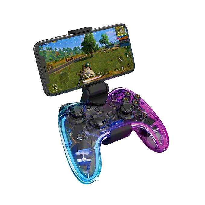 Gamepad Marvo GHOST 40, bezprzewodowy, 17przycisk, przezroczysty