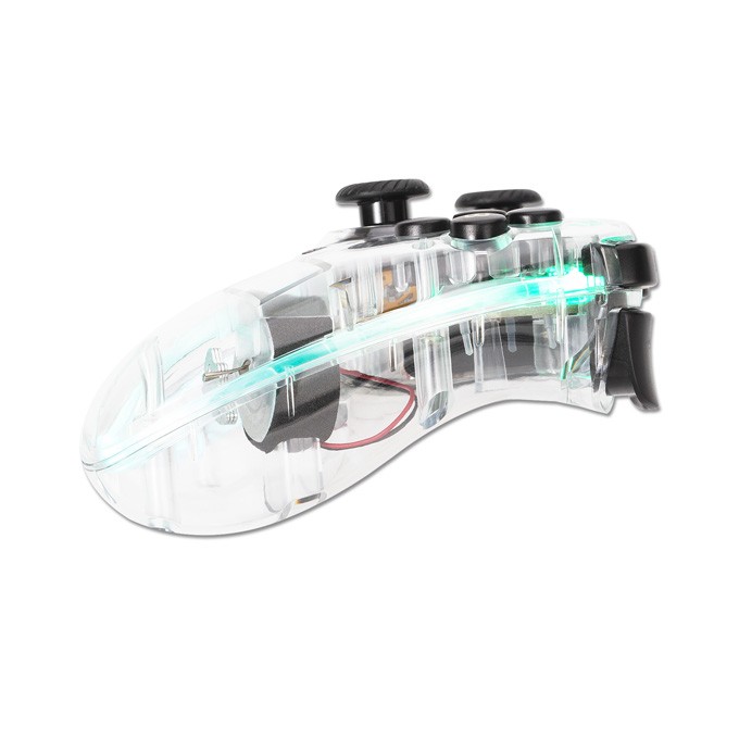Gamepad Marvo GHOST 40, bezprzewodowy, 17przycisk, przezroczysty