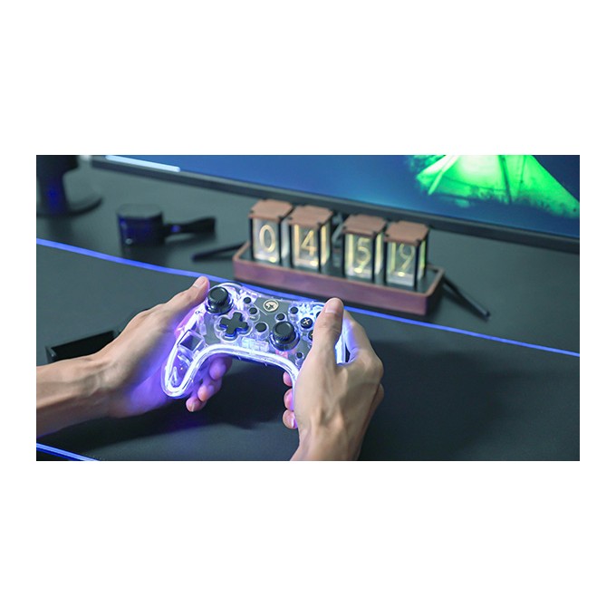 Gamepad Marvo GHOST 40, bezprzewodowy, 17przycisk, przezroczysty