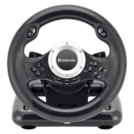 Kierownica Defender TURBO PRO, 10przycisk, USB, czarny, z pedałami, PS3,PS4,PC,Xbox One,Xbox Series X/S,Nintendo Switc Kierownica Defender TURBO PRO, 10przycisk, USB, czarny, z pedałami, PS3,PS4,PC,Xbox One,Xbox Series X/S,Nintendo Switc