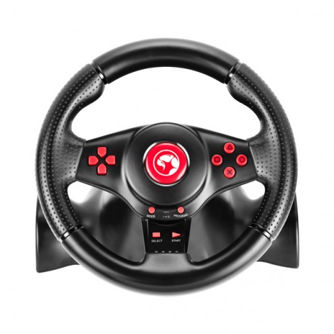 Kierownica Marvo GT-903, kierownica z pedałami i dźwignią zmiany biegów, 16przycisk, USB, czarny Kierownica Marvo GT-903, kierownica z pedałami i dźwignią zmiany biegów, 16przycisk, USB, czarny