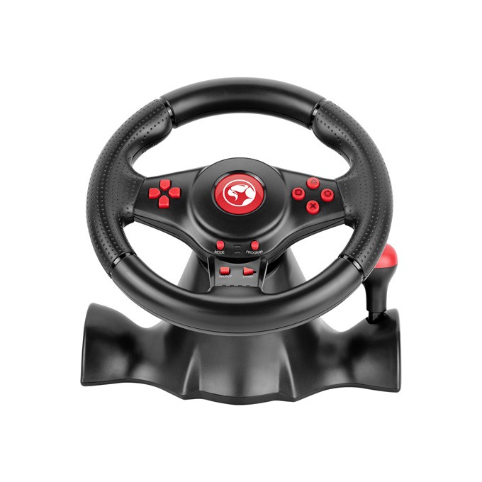 Kierownica Marvo GT-903, kierownica z pedałami i dźwignią zmiany biegów, 16przycisk, USB, czarny