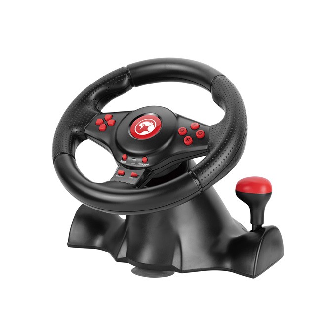 Kierownica Marvo GT-903, kierownica z pedałami i dźwignią zmiany biegów, 16przycisk, USB, czarny