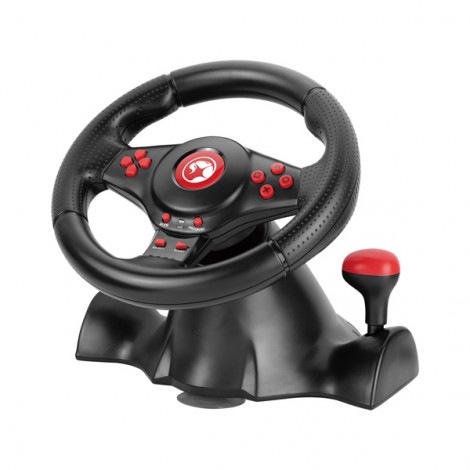 Kierownica Marvo GT-903, kierownica z pedałami i dźwignią zmiany biegów, 16przycisk, USB, czarny Kierownica Marvo GT-903, kierownica z pedałami i dźwignią zmiany biegów, 16przycisk, USB, czarny