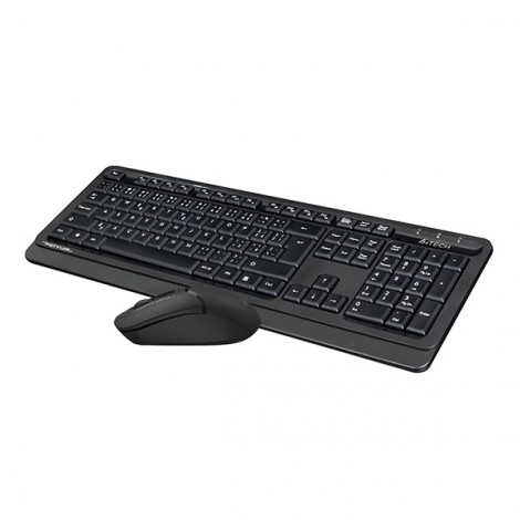 A4Tech FG1012, Zestaw klawiatur z myszą optyczną bezprzewodową, AA, CZ, klasyczna, 2.4 [Ghz], bezprzewodowa, czarna