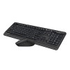 A4Tech FG1012, Zestaw klawiatur z myszą optyczną bezprzewodową, AA, CZ, klasyczna, 2.4 [Ghz], bezprzewodowa, czarna