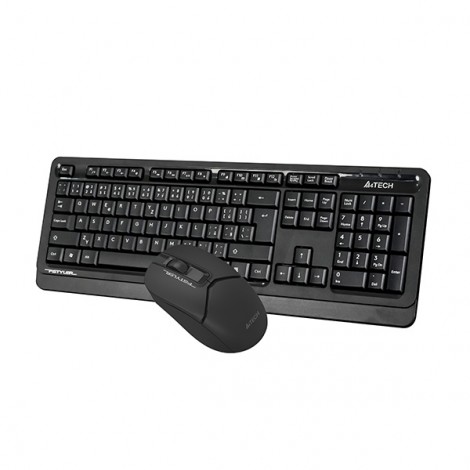 A4Tech FG1012S, Zestaw klawiatur z myszą optyczną bezprzewodową, CZ, 2.4 [Ghz], czarna