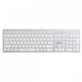 A4Tech FX50, Klawiatura CZ, klasyczna, niski profil rodzaj przewodowa (USB), biała