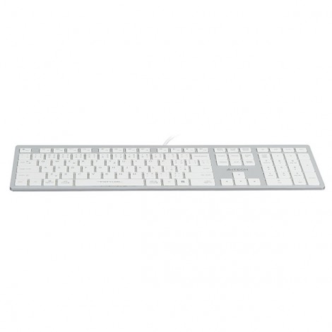 A4Tech FX50, Klawiatura CZ, klasyczna, niski profil rodzaj przewodowa (USB), biała