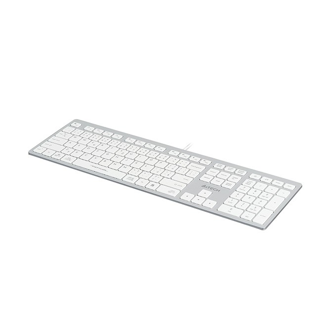 A4Tech FX50, Klawiatura CZ, klasyczna, niski profil rodzaj przewodowa (USB), biała