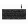 A4Tech FX51, Klawiatura CZ, bez bloku numerycznego, niski profil rodzaj przewodowa (USB), szara