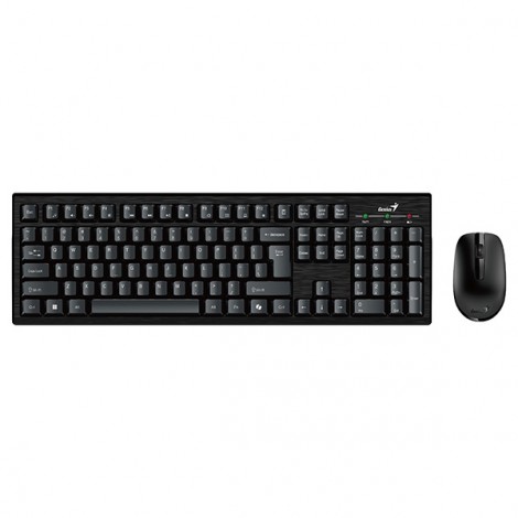 Genius KM-8101 COPILOT, zestaw klawiatura z myszą optyczną bezprzewodową, 1x AAA, 1x AA, CZ/SK, multimedialny, niski 
