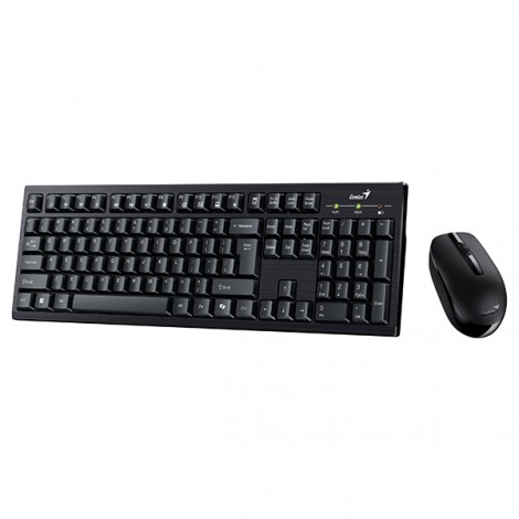 Genius KM-8101 COPILOT, zestaw klawiatura z myszą optyczną bezprzewodową, 1x AAA, 1x AA, CZ/SK, multimedialny, niski 