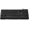 Genius KB-100XP, klawiatura CZ/SK, klasyczna, wodoodporna rodzaj przewodowa (USB), czarna, ergo podkładka pod 