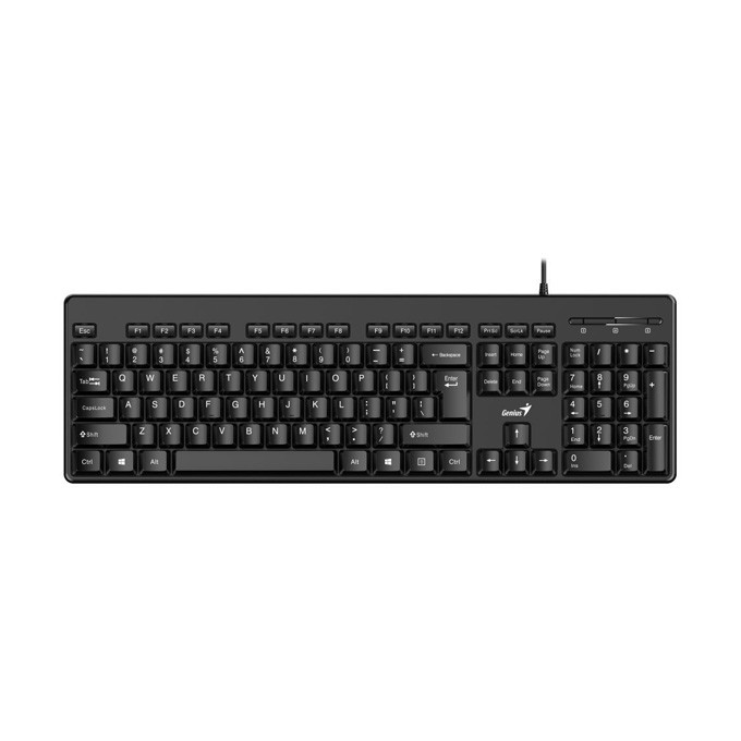 Genius KB-116, klawiatura CZ/SK, klasyczna, wodoodporny rodzaj przewodowa (USB), czarna, nie, EOL
