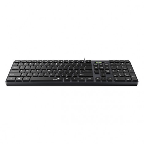 Genius SlimStar C126, zestaw klawiatura z optyczną myszką, CZ/SK, klasyczna, cienka rodzaj przewodowa (USB), czarna, 