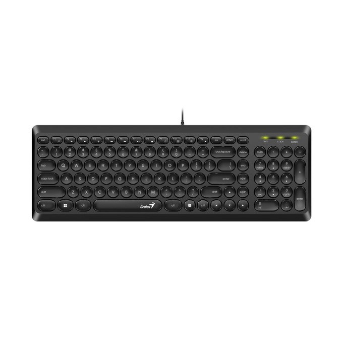 Genius Slimstar Q200, klawiatura CZ/SK, klasyczna, cicha rodzaj przewodowa (USB), czarna, nie