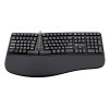 Powerton LANA, Klawiatura ergonomiczna CZ/SK, przewodowa (USB), czarna