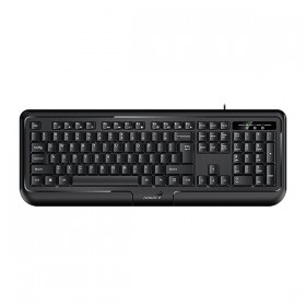 Genius KB-118 II, klawiatura CZ/SK, klasyczna, wodoodporny rodzaj przewodowa (PS/2), czarna