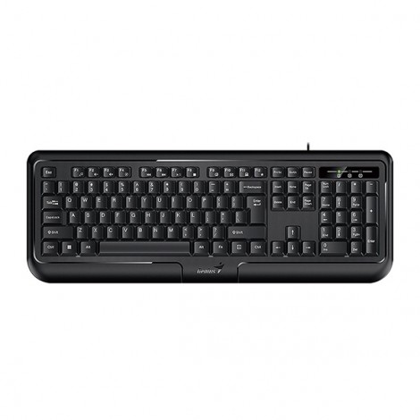 Genius KB-118 II, klawiatura CZ/SK, klasyczna, wodoodporny rodzaj przewodowa (PS/2), czarna