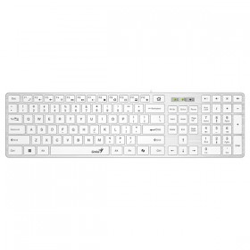 Genius SlimStar 126 COPILOT, klawiatura CZ/SK, klasyczna, przewodowa (USB), biała