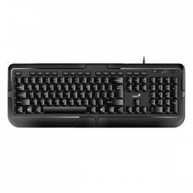 Genius KB-118, klawiatura US, klasyczna, wodoodporny rodzaj przewodowa (USB), czarna