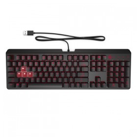 HP Omen by HP Encoder, klawiatura CZ/SK, do gry, mechaniczna podświetlana rodzaj przewodowa (USB), brązowa