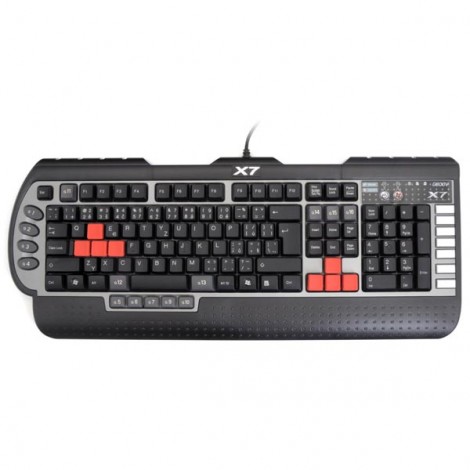 A4Tech G800V, klawiatura CZ, do gry, wodoodporny rodzaj przewodowa (USB), czarna A4Tech G800V, klawiatura CZ, do gry, wodoodporny rodzaj przewodowa (USB), czarna
