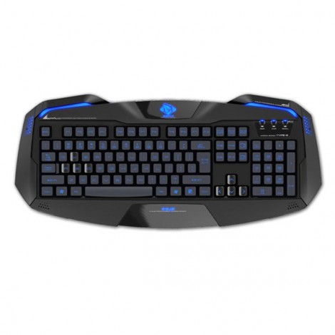 E-blue Auroza, klawiatura US, do gry, podświetlane krawędzie rodzaj przewodowa (USB), czarna