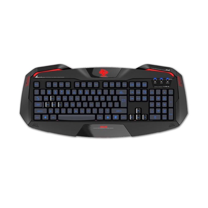 E-blue Auroza, klawiatura US, do gry, podświetlane krawędzie rodzaj przewodowa (USB), czarna
