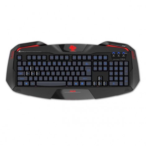 E-blue Auroza, klawiatura US, do gry, podświetlane krawędzie rodzaj przewodowa (USB), czarna