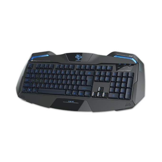 E-blue Auroza, klawiatura US, do gry, podświetlane krawędzie rodzaj przewodowa (USB), czarna