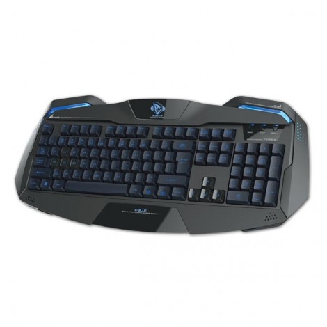 E-blue Auroza, klawiatura US, do gry, podświetlane krawędzie rodzaj przewodowa (USB), czarna