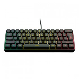 SureFire KingPin X1, 60% klawiatura RGB US, do gry, przewodowa (USB), czarna