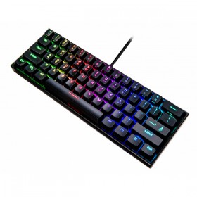 SureFire KingPin M1, klawiatura 60%, gamingowa, RGB US, do gry, przewodowa (USB), czarna, mechaniczna