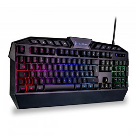 SureFire KingPin RGB, klawiatura US, ergonomiczna, przewodowa (USB), czarna