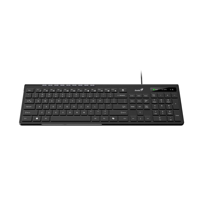 Genius Slimstar 230 II COPILOT, klawiatura CZ/SK, multimedialny, slim rodzaj przewodowa (USB), czarna