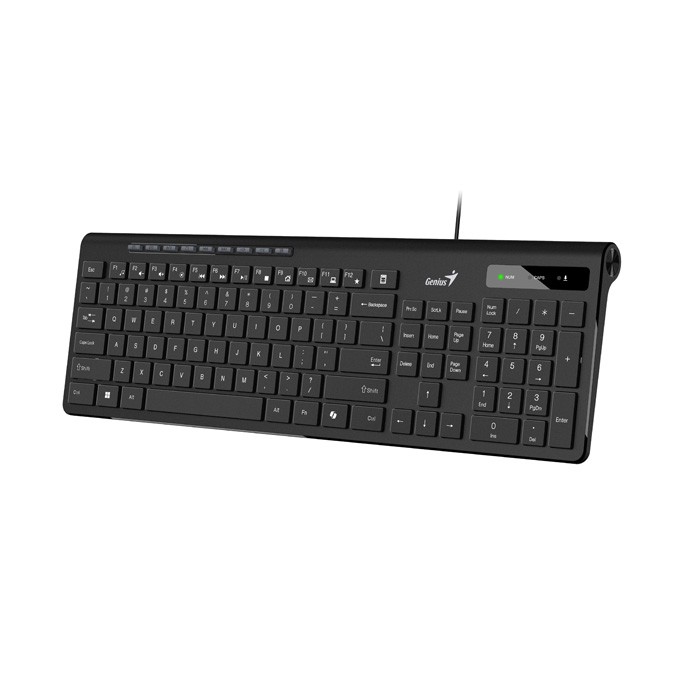 Genius Slimstar 230 II COPILOT, klawiatura CZ/SK, multimedialny, slim rodzaj przewodowa (USB), czarna