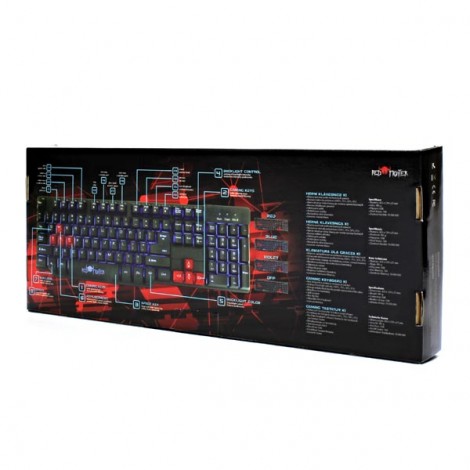Red Fighter K1, klawiatura US, do gry, podświetlona rodzaj przewodowa (USB), czarna, 3 kolory podświetlania Red Fighter K1, klawiatura US, do gry, podświetlona rodzaj przewodowa (USB), czarna, 3 kolory podświetlania